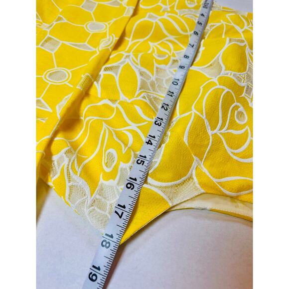 Robbie Bee Women's Size 12 Petite Lemon Yellow Dress Vintage Inspired Cottage - Picture 11 of 12